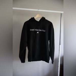 Men’s New Balance Board Man Gets Paid Black Hoodie Size Large